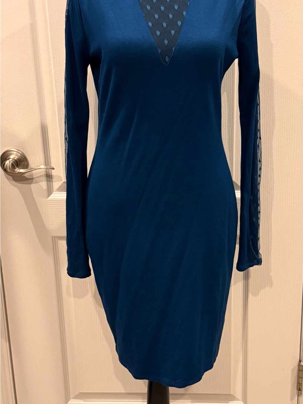 Simply Styled Deep Teal Long Sleeve Sheath Dress